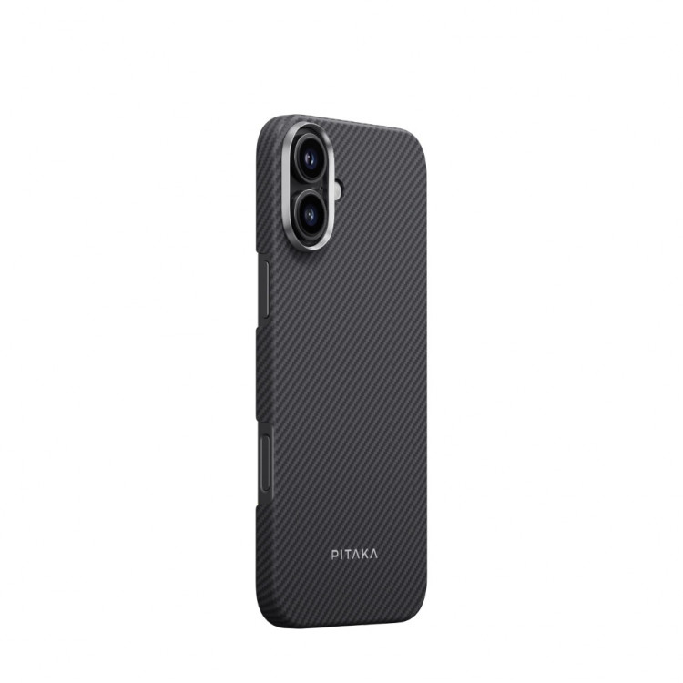 Чехол PITAKA Ultra-Slim Case для iPhone 16 - черный 600D Twill