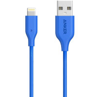 Кабель Anker PowerLine II Lightning — USB (0.9 метра) синий