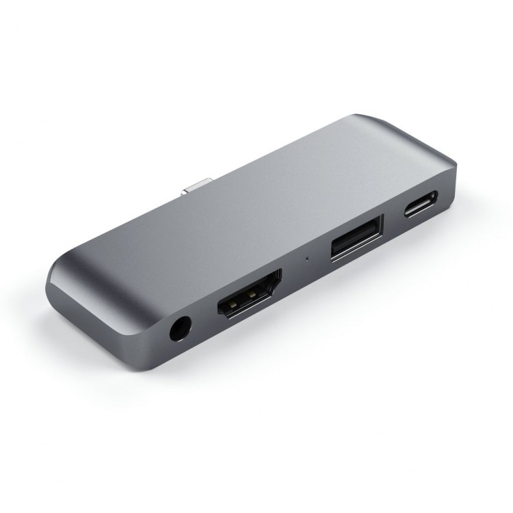 Адаптер USB-C Satechi Aluminum Type-C Mobile Pro Hub (ST-TCMPHM) серый космос