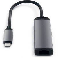 Адаптер Satechi USB Type-C to Ethernet Adapter (ST-TCENM) серый космос