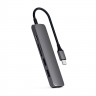 USB-хаб Satechi Slim Aluminum Type-C Multi-Port Adapter V2 (ST-SCMA2M) серый космос - фото № 6