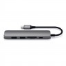 USB-хаб Satechi Slim Aluminum Type-C Multi-Port Adapter V2 (ST-SCMA2M) серый космос - фото № 7