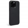 Чехол Decoded Leather Back Cover с MagSafe для iPhone 14 Pro черный (Black) - фото № 3
