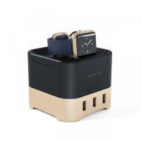 Док-станция Satechi Smart Charging Stand для Apple Watch 1 / 2 / 3, Fitbit Blaze и смартфонов золотая