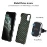 Чехол PITAKA MagEZ Case для iPhone 11 Pro зелёный карбон Twill (KI1105) - фото № 3