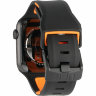 Силиконовый ремешок UAG Civilian Strap для Apple Watch 42/44 мм чёрный/оранжевый - фото № 2
