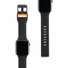 Силиконовый ремешок UAG Civilian Strap для Apple Watch 42/44 мм чёрный/оранжевый - фото № 4