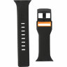Силиконовый ремешок UAG Civilian Strap для Apple Watch 42/44 мм чёрный/оранжевый - фото № 5