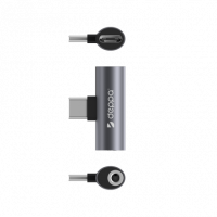 Адаптер Deppa USB-C/выход 3,5 мм и USB-C