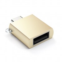 Переходник Satechi USB-C to USB 3.0 золотой