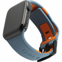 Силиконовый ремешок UAG Civilian Strap для Apple Watch 42/44 мм синий (Slate)/оранжевый