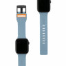 Силиконовый ремешок UAG Civilian Strap для Apple Watch 42/44 мм синий (Slate)/оранжевый - фото № 4