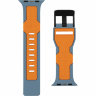 Силиконовый ремешок UAG Civilian Strap для Apple Watch 42/44 мм синий (Slate)/оранжевый - фото № 6