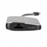 Мульти-хаб HYPER HyperDrive SLIM USB-C (USB-C PD 100 Вт, 2 USB-A 3.0, SD, microSD, HDMI 4K 30 Гц, MiniDP 4K 30 Гц, Gigabit Ethernet) серебристый - фото № 2