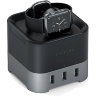 Док-станция Satechi Smart Charging Stand для Apple Watch 1 / 2 / 3, Fitbit Blaze и смартфонов серый космос