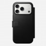 Кожаный чехол-книжка Nomad Modern Leather Folio для iPhone 17 Pro черный (Black) - фото № 5