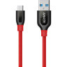 Кабель Anker PowerLine+ USB-C to USB 3.0 Nylon Braided (0,9 метра) красный