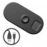 Беспроводное зарядное устройство Baseus Smart 3-in-1 Wireless iPhone/ Apple Watch/ Airpods чёрное - фото № 3