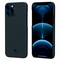 Чехол PITAKA MagEZ Case для iPhone 12 Pro Max синий карбон - Twill (Kl1208PM)