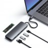 USB-хаб Satechi USB-C Hybrid Multiport Adapter серый космос (ST-UCHSEM) - фото № 3