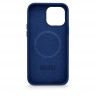 Чехол Decoded AntiMicrobial Silicone с MagSafe для iPhone 14 Pro Max синий (Navy Peony) - фото № 4