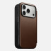 Кожаный чехол-книжка Nomad Modern Leather Folio для iPhone 17 Pro коричневый (Brown)