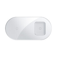 Беспроводное зарядное устройство Baseus Simple 2-in-1 Wireless 18W iPhone/ AirPods белое
