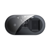 Беспроводное зарядное устройство Baseus Simple 2-in-1 Wireless 18W iPhone/ AirPods прозрачное