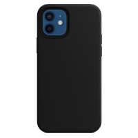 Силиконовый чехол S-Case Silicone Case для iPhone 12 mini чёрный (Black)