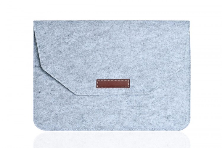 Конверт Gurdini Felt Envelope войлочный на липучке для Macbook 11"-12" серый