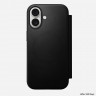 Кожаный чехол-книжка Nomad Modern Leather Folio для iPhone 17 черный (Black) - фото № 6