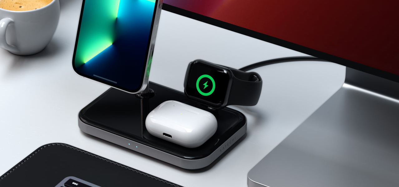 Satechi Magnetic 3-in-1 Wireless Charging Stand. Satechi беспроводная зарядка для Apple. Satechi Magnetic 2-in-1. Satechi беспроводная зарядка для Apple авто.